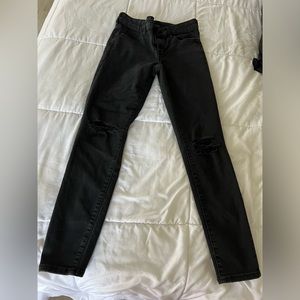 AE ripped faded black jeans. Skinny.